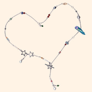 Stainless Steel Charming Handcrafted Multi-wear MILKY WAY Elegant Pearl & Natural Stone Necklace