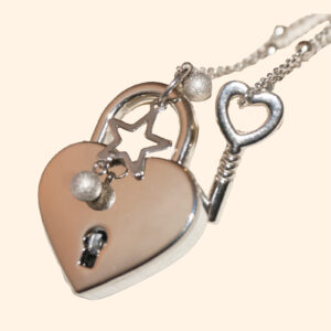 Stainless Steel Cool SOULMATE Necklace – Lock & Key Pendant, Unisex Multiwear Jewelry