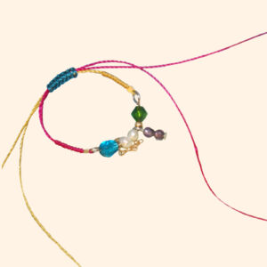 14K Gold-Filled Blissful Colorful Adjustale UTOPIA Thread Ring with Pearl