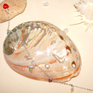 Sterling Silver Exquisite SUMMER Bracelet with Pearl & Cute heart & Czech Beads & Crystals