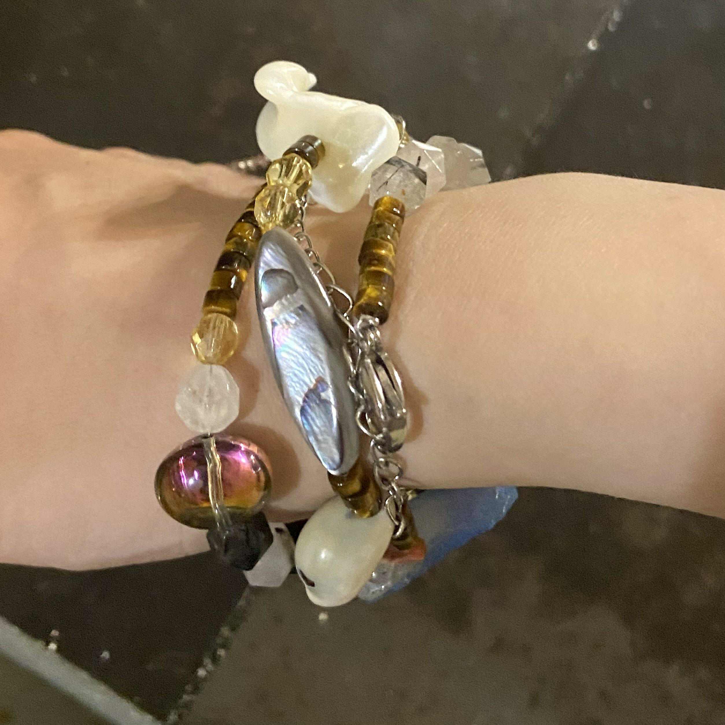 Stainless Steel Unisex Tide Wanderer Necklace – Ocean-Inspired Healing Gemstone Necklace - Image 4